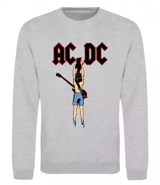 Світшот AC/DC print Сірий меланж фото