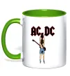 Чашка с цветной ручкой AC/DC print Зеленый фото