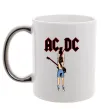 Чашка с цветной ручкой AC/DC print Серебро фото