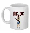 Чашка керамічна AC/DC print Білий фото