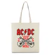 Эко-сумка I wanna rock AC/DC Бежевый фото