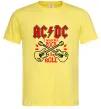Мужская футболка I wanna rock AC/DC Лимонный фото