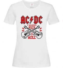 Женская футболка I wanna rock AC/DC