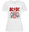 Женская футболка I wanna rock AC/DC Белый фото