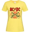 Женская футболка I wanna rock AC/DC Лимонный фото