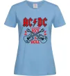 Женская футболка I wanna rock AC/DC Голубой фото