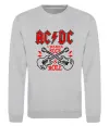 Свитшот I wanna rock AC/DC Серый меланж фото