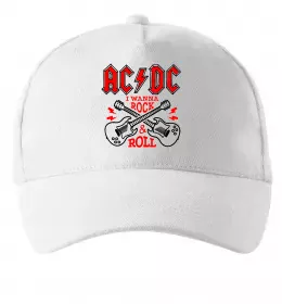 Кепка I wanna rock AC/DC Белый фото