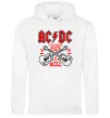 Чоловіча толстовка (худі) I wanna rock AC/DC Білий фото