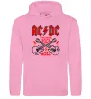 Женская толстовка (худи) I wanna rock AC/DC Розовый фото