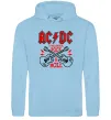 Женская толстовка (худи) I wanna rock AC/DC Голубой фото
