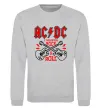 Свитшот I wanna rock AC/DC Серый меланж фото