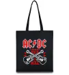Эко-сумка I wanna rock AC/DC Черный фото