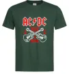 Мужская футболка I wanna rock AC/DC Темно-зеленый фото