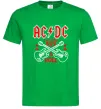 Мужская футболка I wanna rock AC/DC Зеленый фото