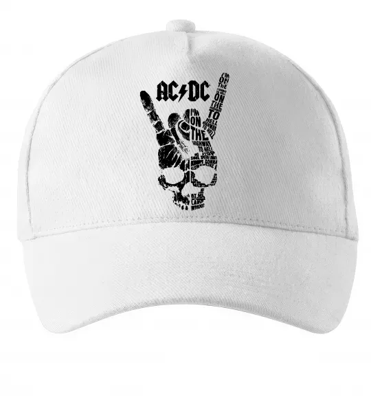 Кепка AC/DC skull Белый фото