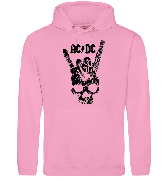 Жіноча толстовка (худі) AC/DC skull Рожевий фото