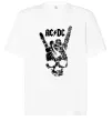 Футболка Оверсайз AC/DC skull Белый фото