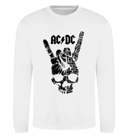 Світшот AC/DC skull Білий фото