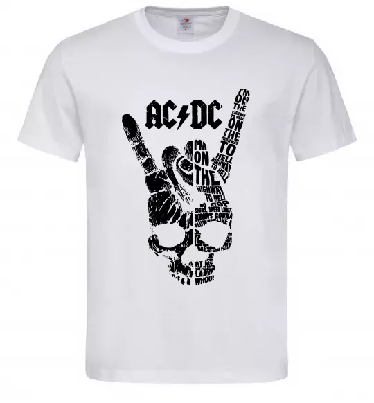 Чоловіча футболка AC/DC skull Білий фото