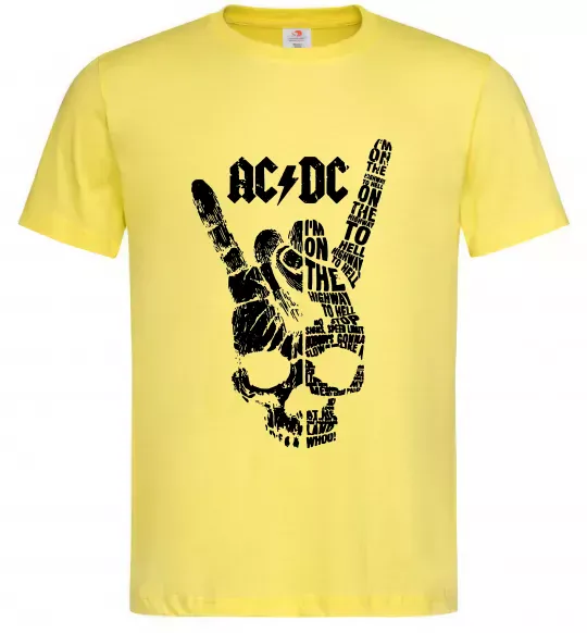 Чоловіча футболка AC/DC skull Лимонний фото