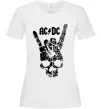 Женская футболка AC/DC skull Белый фото