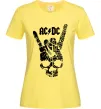 Женская футболка AC/DC skull Лимонный фото