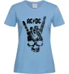 Женская футболка AC/DC skull Голубой фото