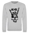 Світшот AC/DC skull Сірий меланж фото