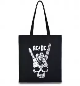 Эко-сумка AC/DC skull Черный фото
