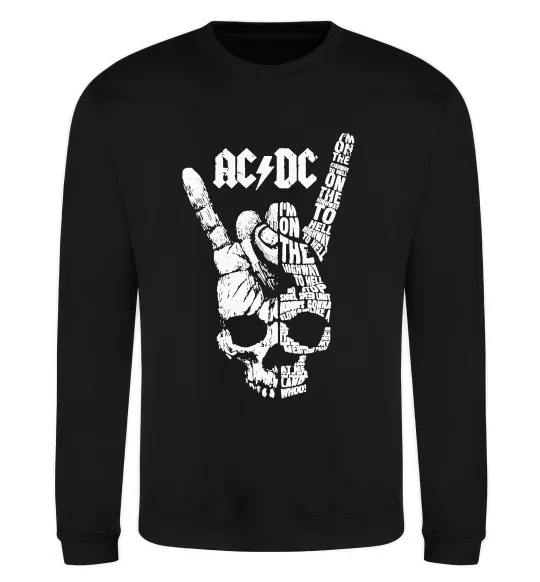 Світшот AC/DC skull Чорний фото