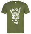 Чоловіча футболка AC/DC skull Оливковий Чоловіча футболка AC/DC skull Оливковий фото