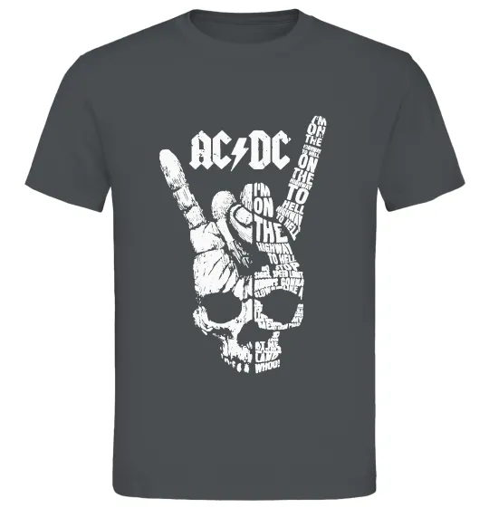 Чоловіча футболка AC/DC skull Графіт фото