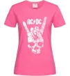 Женская футболка AC/DC skull Ярко-розовый фото