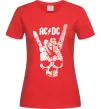 Женская футболка AC/DC skull Красный фото