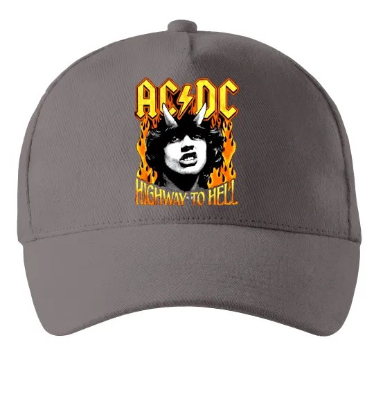 Кепка Highway to hell Ангус Янг Серый фото