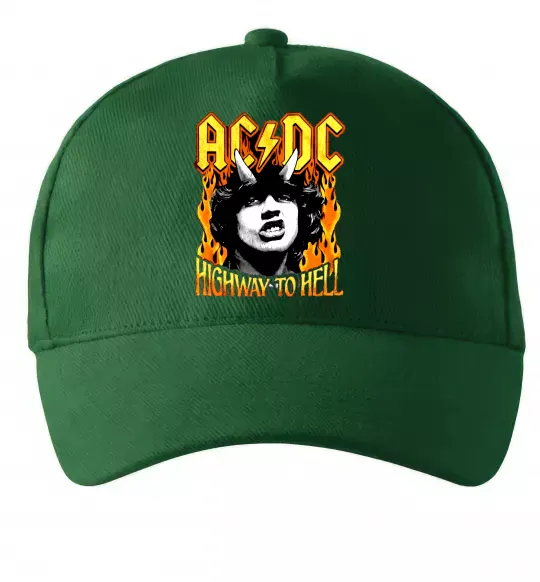 Кепка Highway to hell Ангус Янг Темно-зелений фото