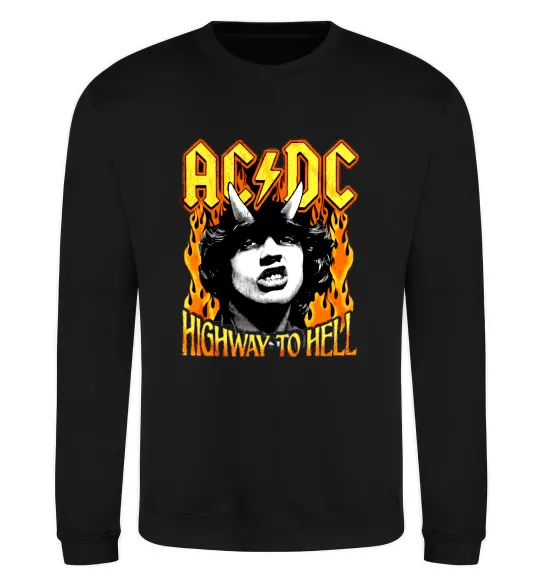 Світшот Highway to hell Ангус Янг Чорний фото