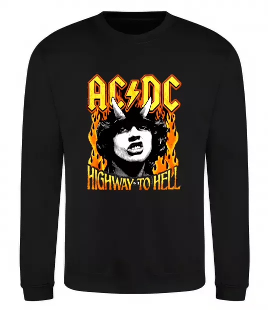 Світшот Highway to hell Ангус Янг Чорний фото