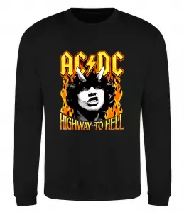 Світшот Highway to hell Ангус Янг Чорний фото