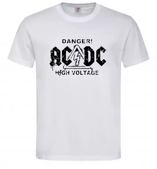 Мужская футболка High voltage AC/DC Белый фото