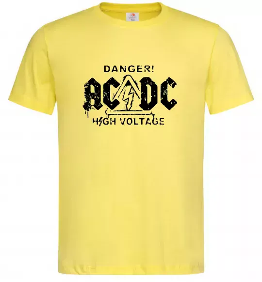 Мужская футболка High voltage AC/DC Лимонный фото