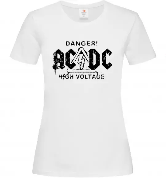 Женская футболка High voltage AC/DC Белый фото