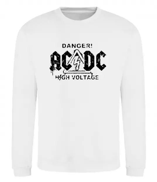 Світшот High voltage AC/DC Білий фото
