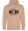 Мужская толстовка (худи) High voltage AC/DC Песочный фото