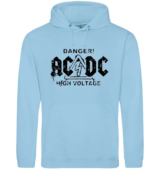 Жіноча толстовка (худі) High voltage AC/DC Блакитний фото