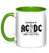 Чашка с цветной ручкой High voltage AC/DC Зеленый фото