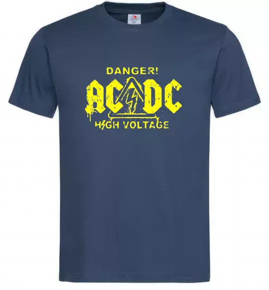 Мужская футболка High voltage AC/DC Темно-синий фото
