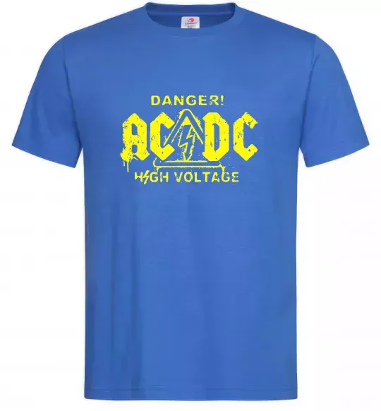 Мужская футболка High voltage AC/DC Ярко-синий фото
