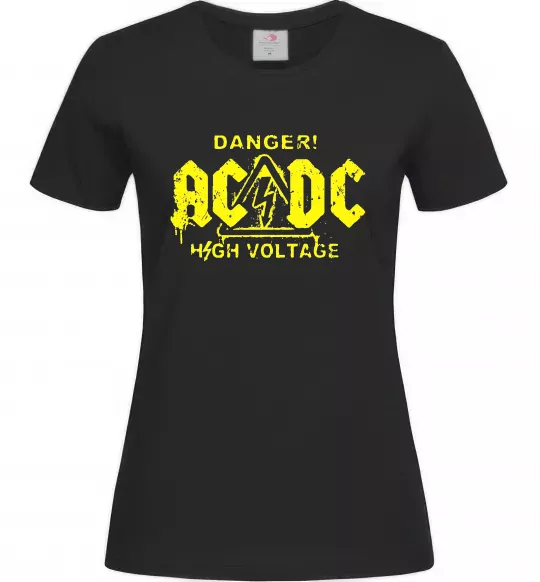Женская футболка High voltage AC/DC Черный фото